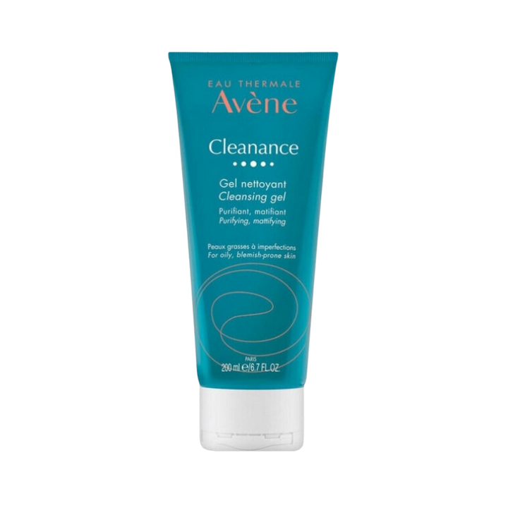 Avène Cleanance cleansing gel, teal squeeze tube, purifying face wash for oily blemish-prone skin, 200 ml