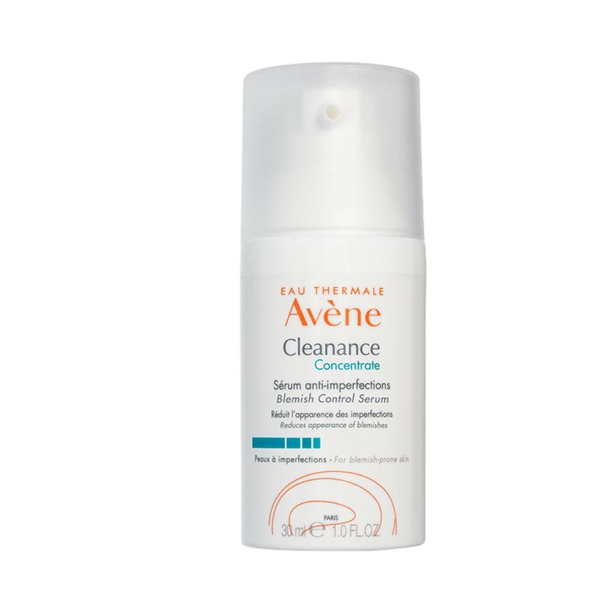 Avène Cleanance Concentrate blemish control serum, 30 ml, white airless pump bottle