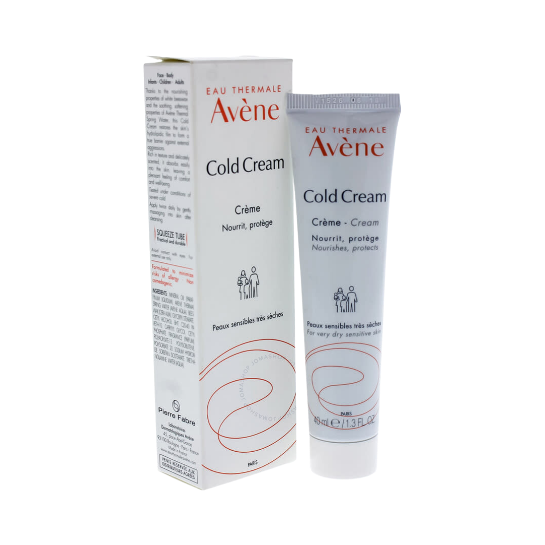 Avène Cold Cream moisturizing cream, white squeeze tube with box, for very dry sensitive skin, 40 ml