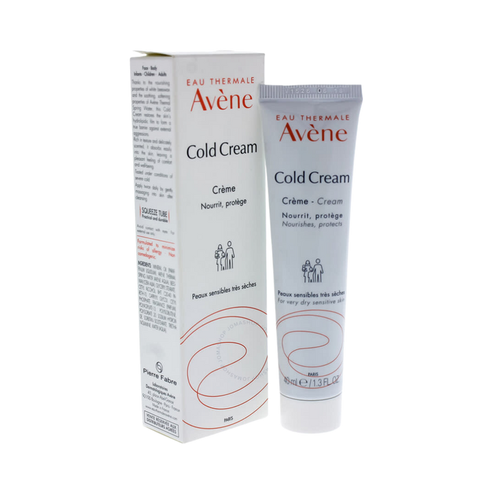Avène Cold Cream moisturizing cream, white squeeze tube with box, for very dry sensitive skin, 40 ml