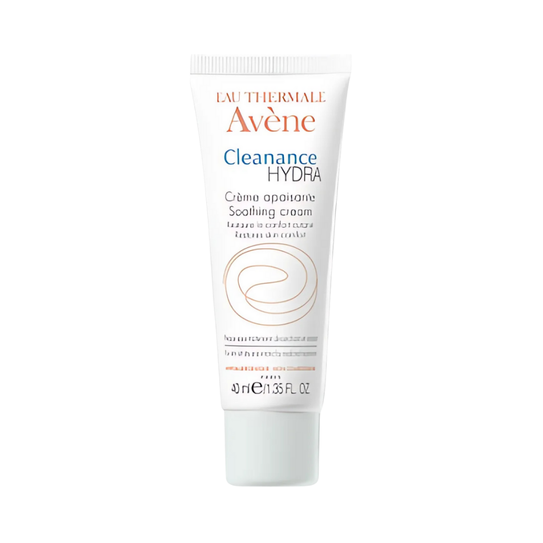 Avène Cleanance Hydra soothing cream, 40 ml, white tube with flip-top cap, Eau Thermale branding