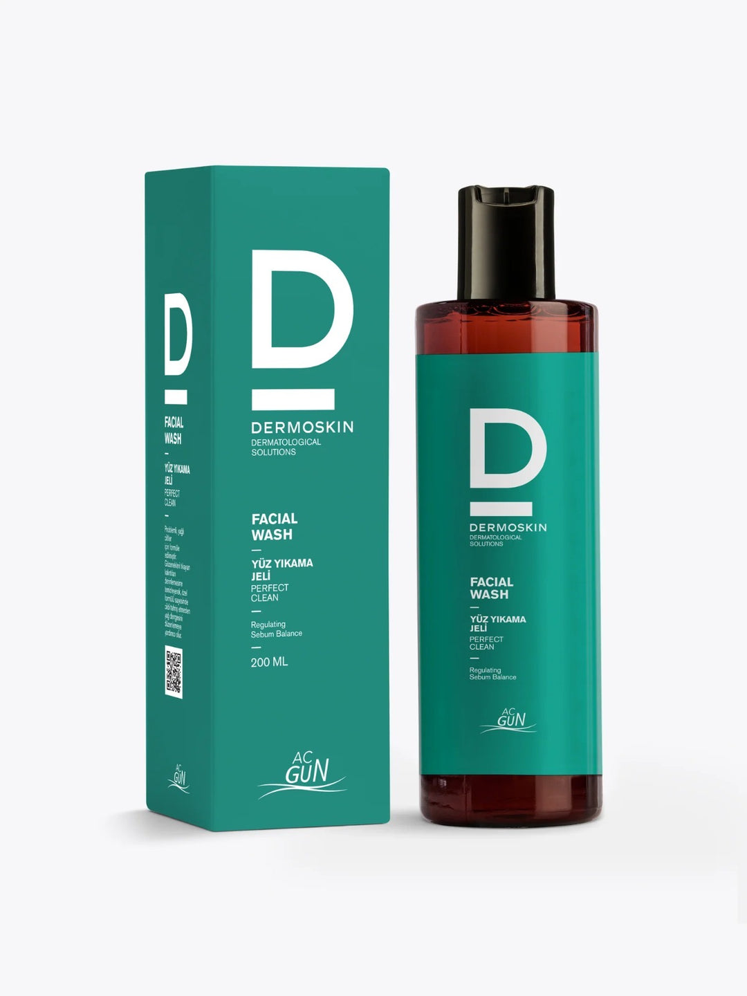 dermo skin Acgun Face Wash Gel  - 200ml | ديرمو سكين غسول جل لعلاج حب الشباب - 200 مل
