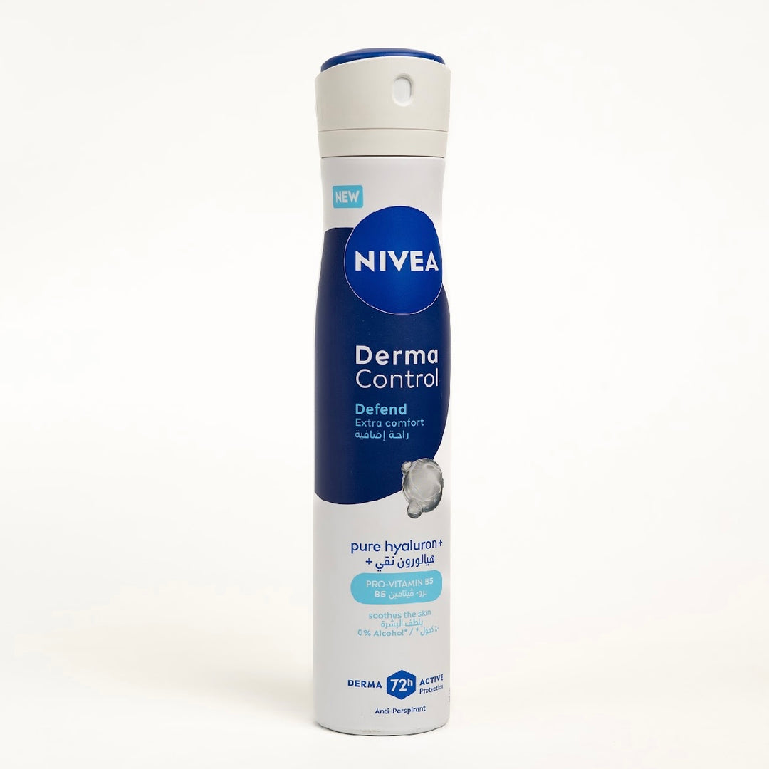 Nivea Deodorant Spray Defend Extra Comfort Derma Control - 200ml | بخاخ مزيل العرق نيفيا ديفيند إكسترا كومفورت ديرما كنترول – 200 مل