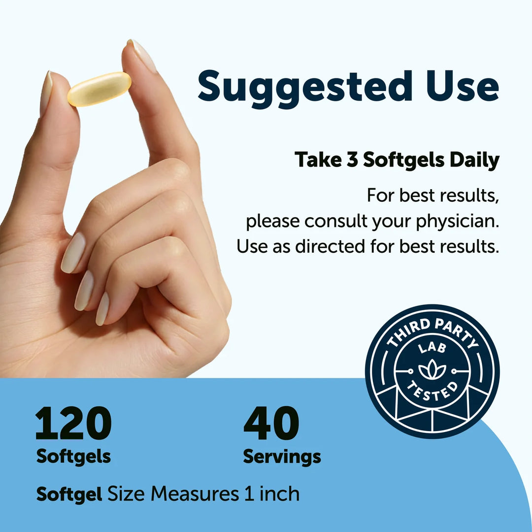 Microingredients Tripe Strength Omega 3 Fish Oil 4200mg - 120 Softgels | مايكرو انجريديانز زيت السمك أوميغا 3 ثلاثي القوة 4200 ملغ - 120 كبسولة هلامية