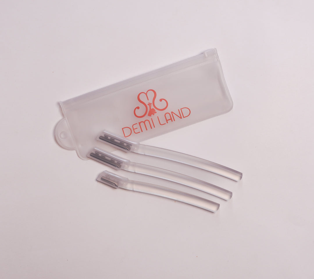 Demi Land Eyebrow Blades - 3pcs | شفرات للحواجب - 3 قطع
