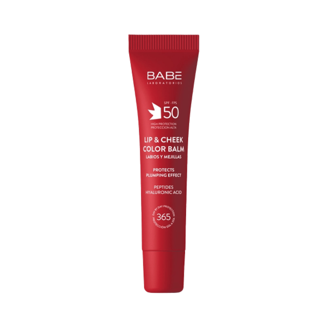BABE Laboratorios Lip & Cheek Color Balm SPF 50 red tube 20ml