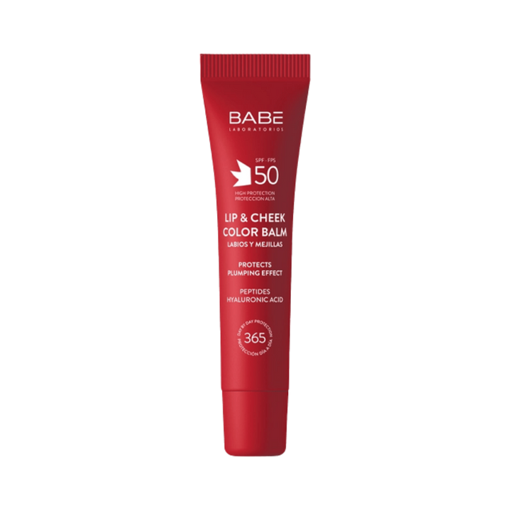 BABE Laboratorios Lip & Cheek Color Balm SPF 50 red tube 20ml