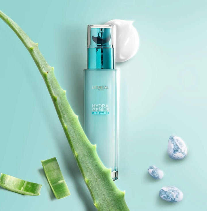 L’Oreal Hydra Genius Aloe Water Normal To Dry Skin Liquid Moisturizer - 70ml | لوريل مرطب للبشرة الجافة و العادية - 70 مل