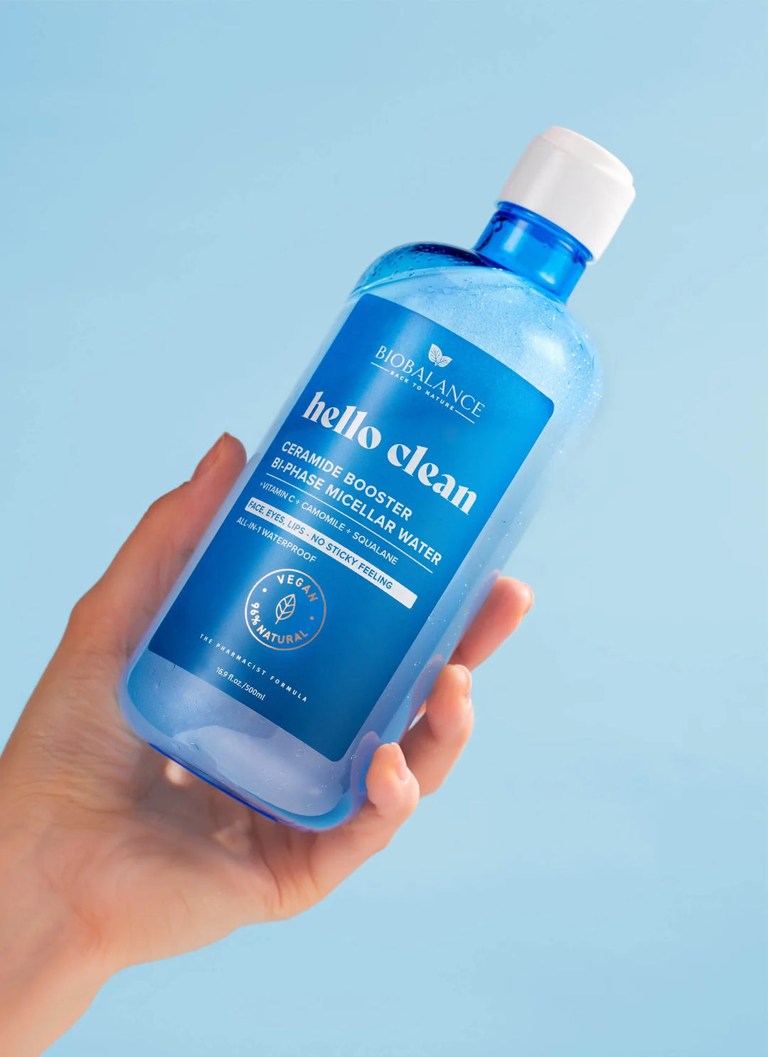 Bio Balance Hello Clean Ceramide Booster Bi-Phase Micellar Water - 500ml | بايو بالانس ماء ميسيلار ثنائي الطور معزز بالسيراميد – 500 مل