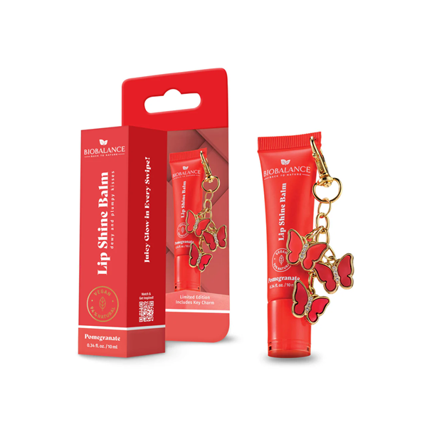 BIO BALANCE Lip Shine Balm - 10ml | بيوبالانس بلسم شفاه لامع رمان - 10مل #2