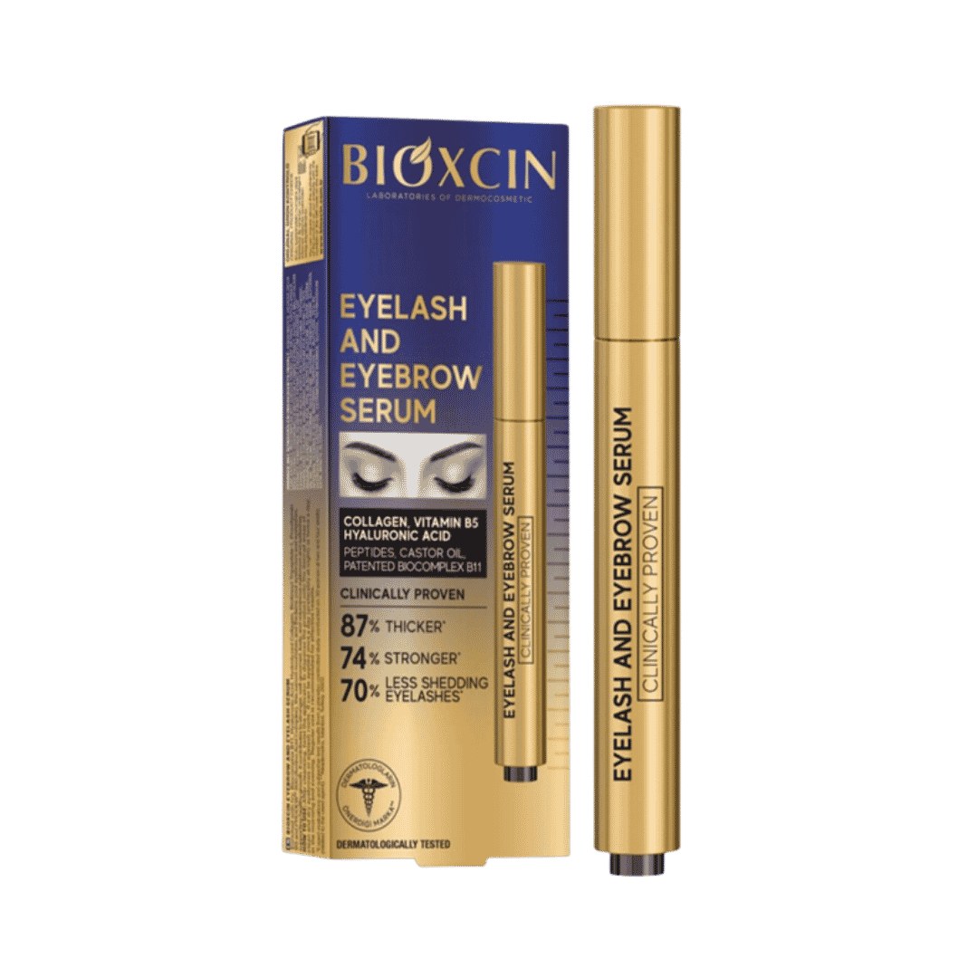 Bioxcin eyelash and eyebrow serum 3ml tube with box, strengthening growth serum for lashes and brows