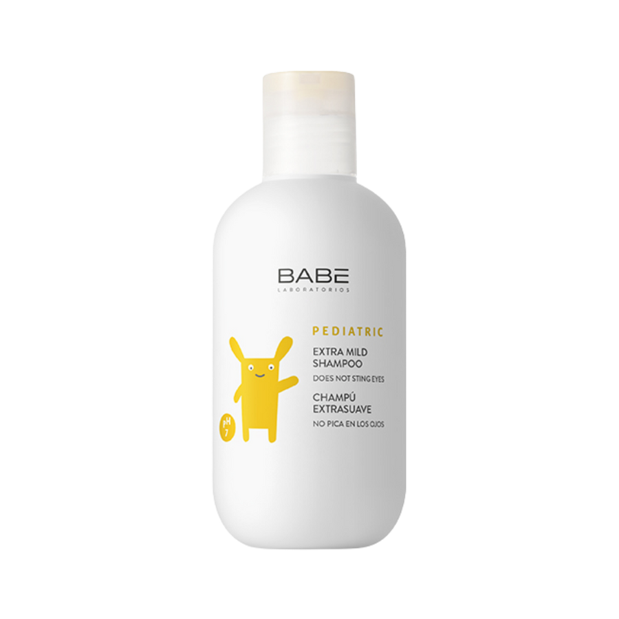 BABÉ Pediatric Extra Mild Shampoo 200ml white bottle with flip cap
