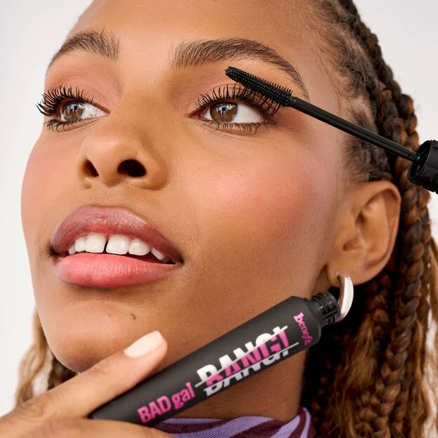 Benefit Bangin Lashes Badgal Bang Intense Pitch Black Full Size and Mini Mascara Duo Set/4g - 8.5g | بنفت مجموعة ماسكارا باللون الأسود الحاد حجم كامل وميني - 4 غ