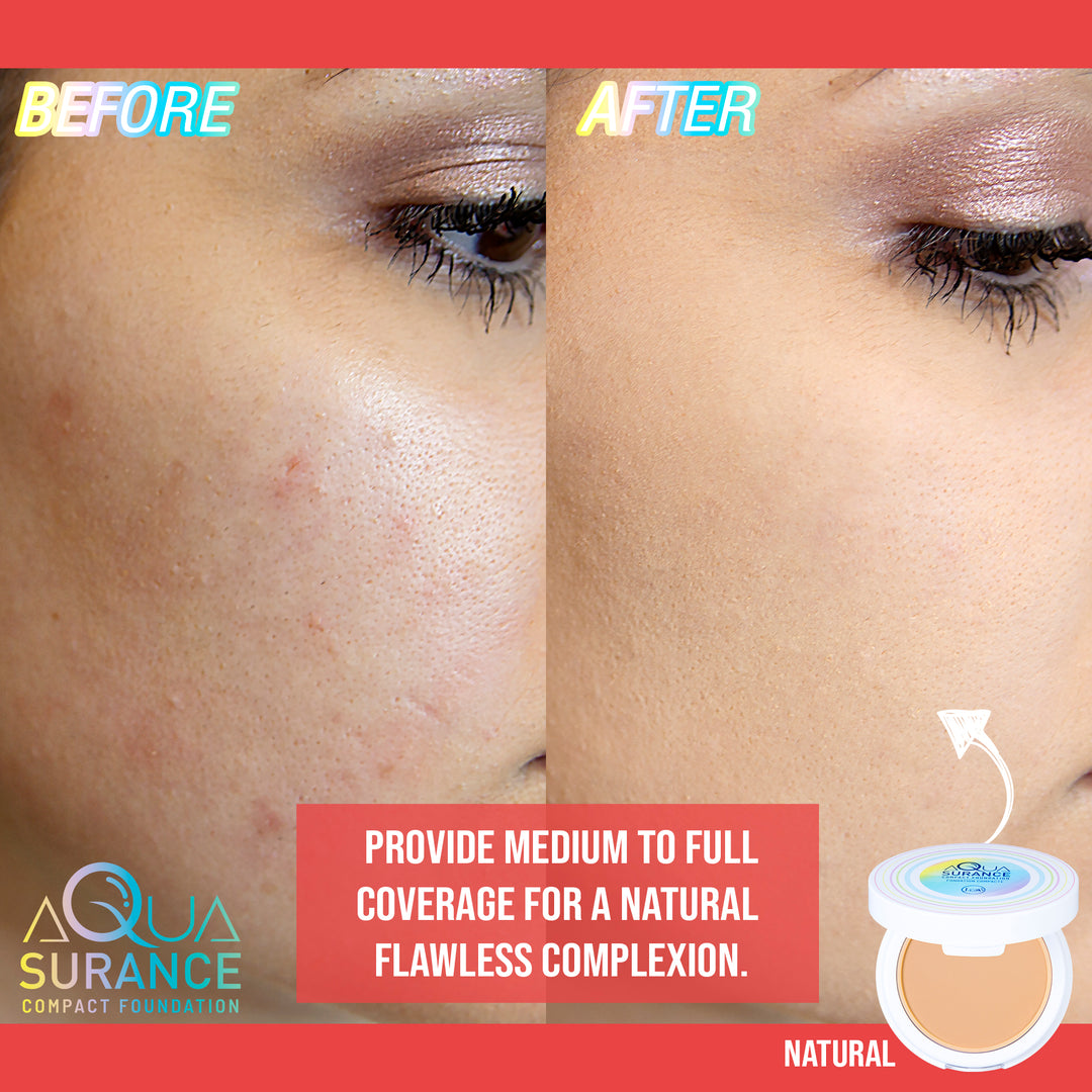 J. Cat Aquasurance Compact Foundation, Porcelain - 9g| جي كات  فاونديشن بودرة مضغوطة-9غرام