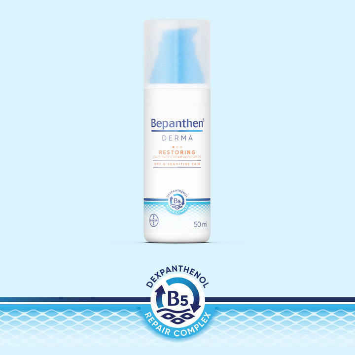Bepanthen Derma Restoring Daily Face Cream Spf25 - 50ml | بيبانثين كريم وجه يومي مرمم مع SPF 25 - 50مل