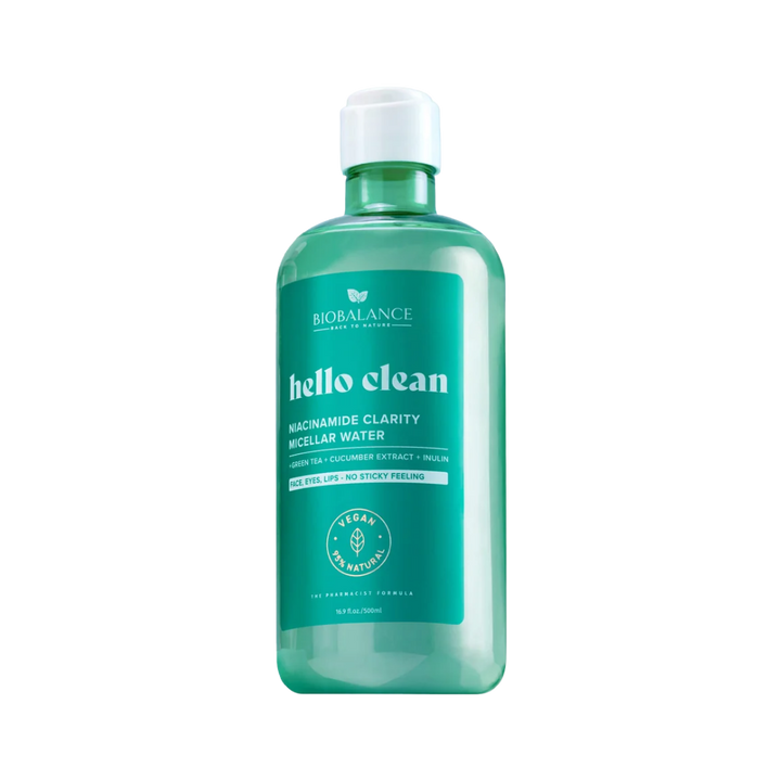 Bio Balance Hello Clean Niacinamide Clarity Micellar Water - 500ml | بايو بالانس ميسيلار هيلو كلين بالنياسيناميد - 500 مل
