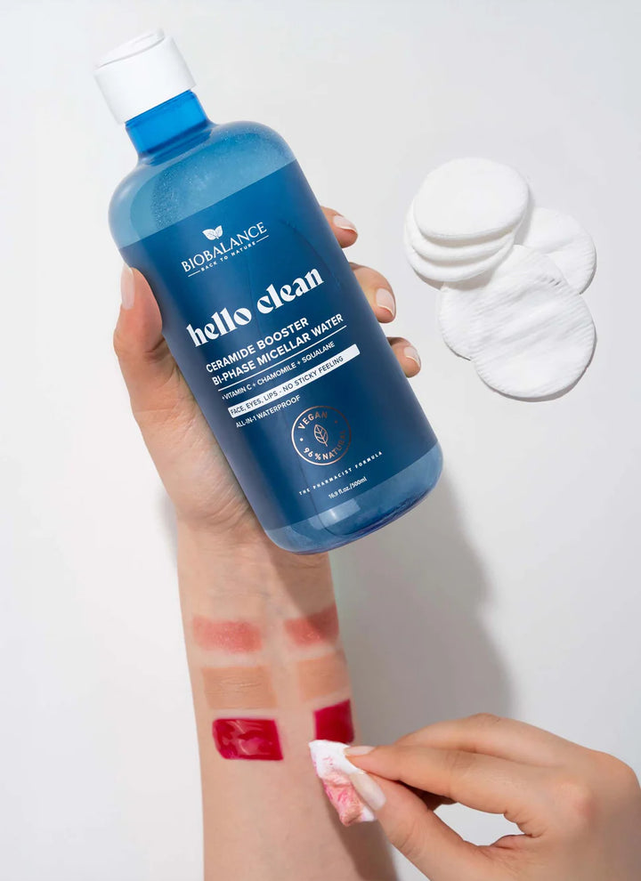 Bio Balance Hello Clean Ceramide Booster Bi-Phase Micellar Water - 500ml | بايو بالانس ماء ميسيلار ثنائي الطور معزز بالسيراميد – 500 مل