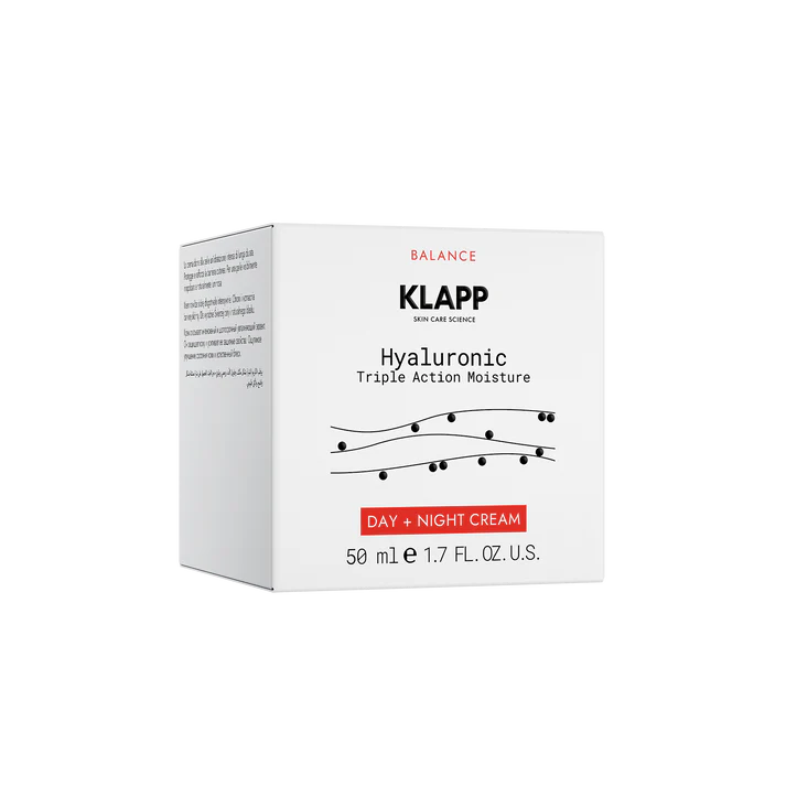 KLAPP hyaluronic triple action moisturizing day +night cream - 50ml | كلاب كريم هايالورونيك ثلاثي الفعل للترطيب النهاري والليلي - 50 مل