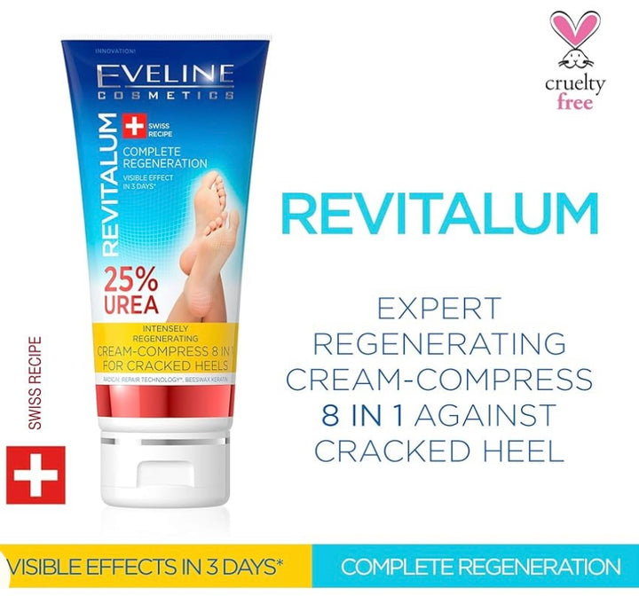 Eveline Revitalum Intensely Regenerating Urea 25% - 75ml | ايفيلين مرطب للاقدام يوريا 25% - 75 مل