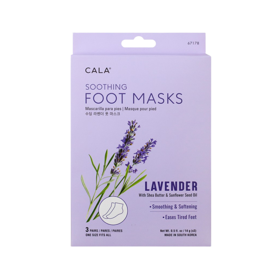 CALA Lavender Moisturizing Soft Soothing Foot Mask 3 Pairs - 14g | كالا ماسك للقدمين مرطب بخلاصة اللافندر 3 ازواج - 14 غ