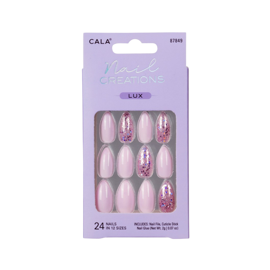 CALA Nail Creations Lux Stiletto Lavender - 24 Pcs | كالا  اظافر صناعية - 24 قطعة