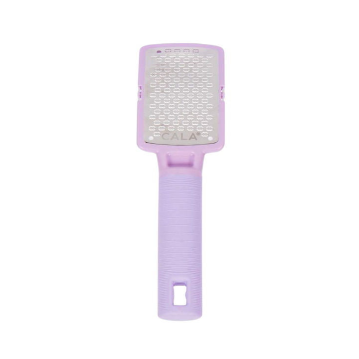 CALA Silky Glide purple callus remover with stainless steel micro-file and textured handle