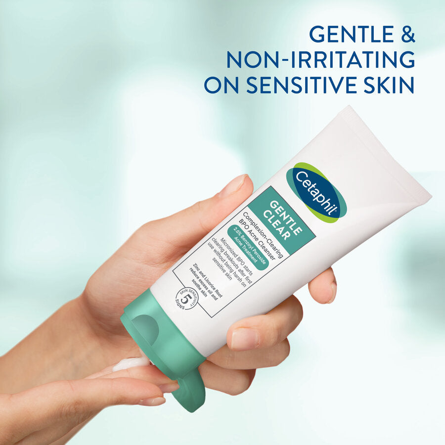 Cetaphil Gentle Clear Complexion Clearing BPO Acne Cleanser 140 ml | غسول لطيف لحب الشباب بالبنزويل بيروكسايد - 140 مل