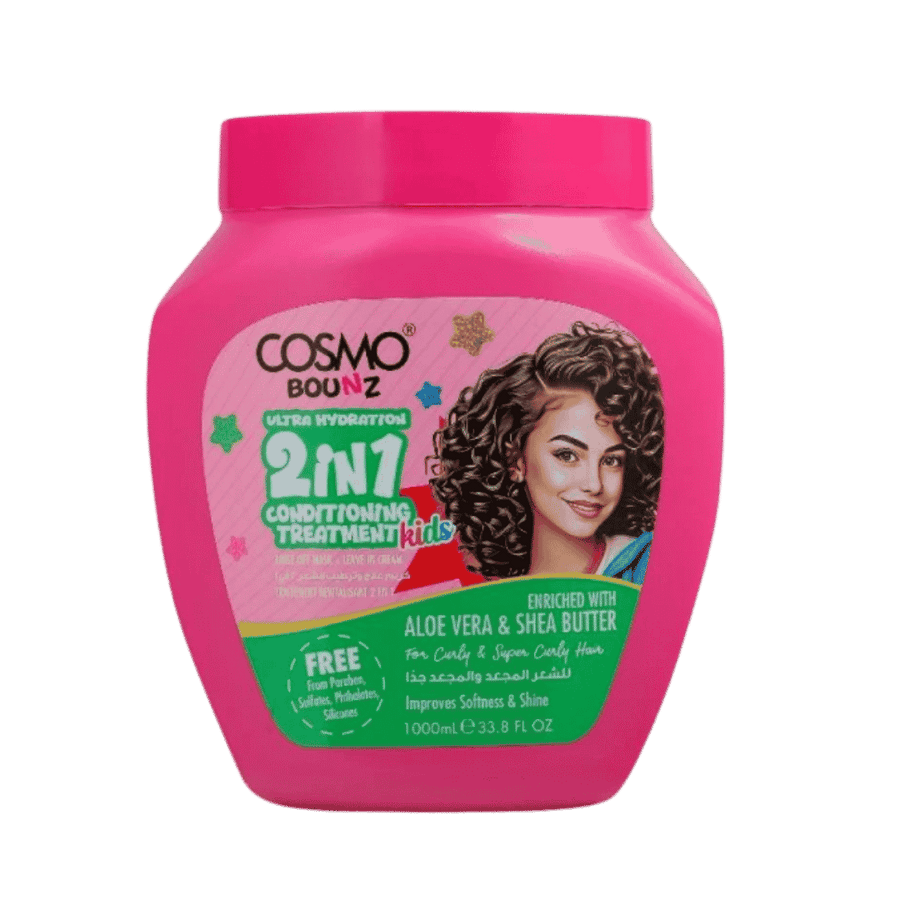 COSMO BOUNZ 2in1 Hair Treatment Hydration aloe vera shea butter curly hair 1000ml jar