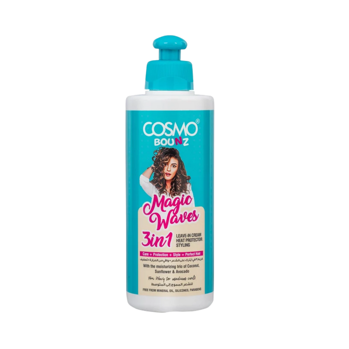 COSMO COSMETICS 3IN1 LEAVE IN CREAM GENTLE TOUCH - 250M BZ - 300ml | كوزمو كوزمتكس ليف ان للشعر 3 في 1 جينتل تاتش - 300 مل