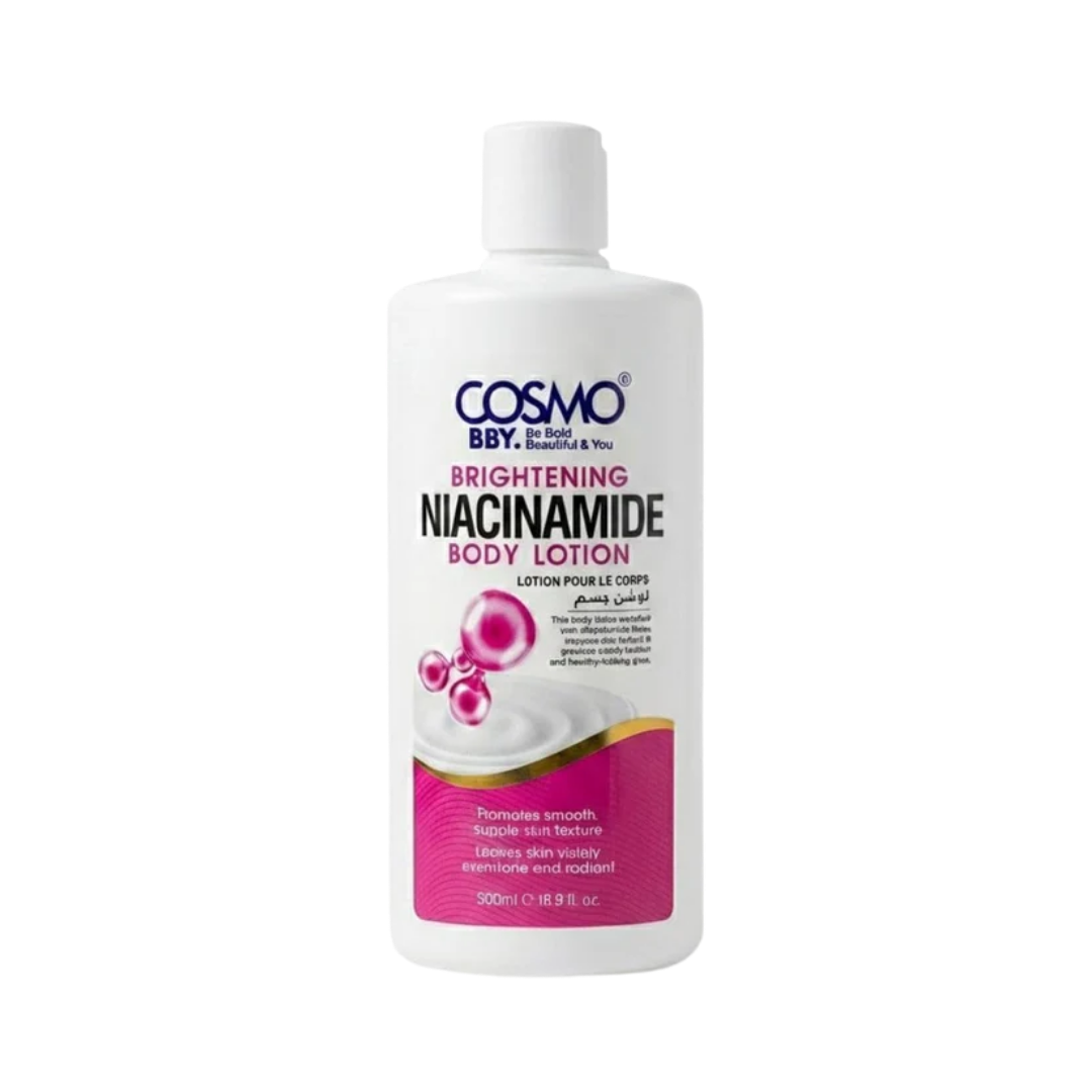 COSMO COSMETICS BBY BRIGHTENING NIACINAMIDE BODY LOTION - 500ml | كوزمو كوزماتك لوشن للجسم مفتح بالنياسيناميد - 500 مل
