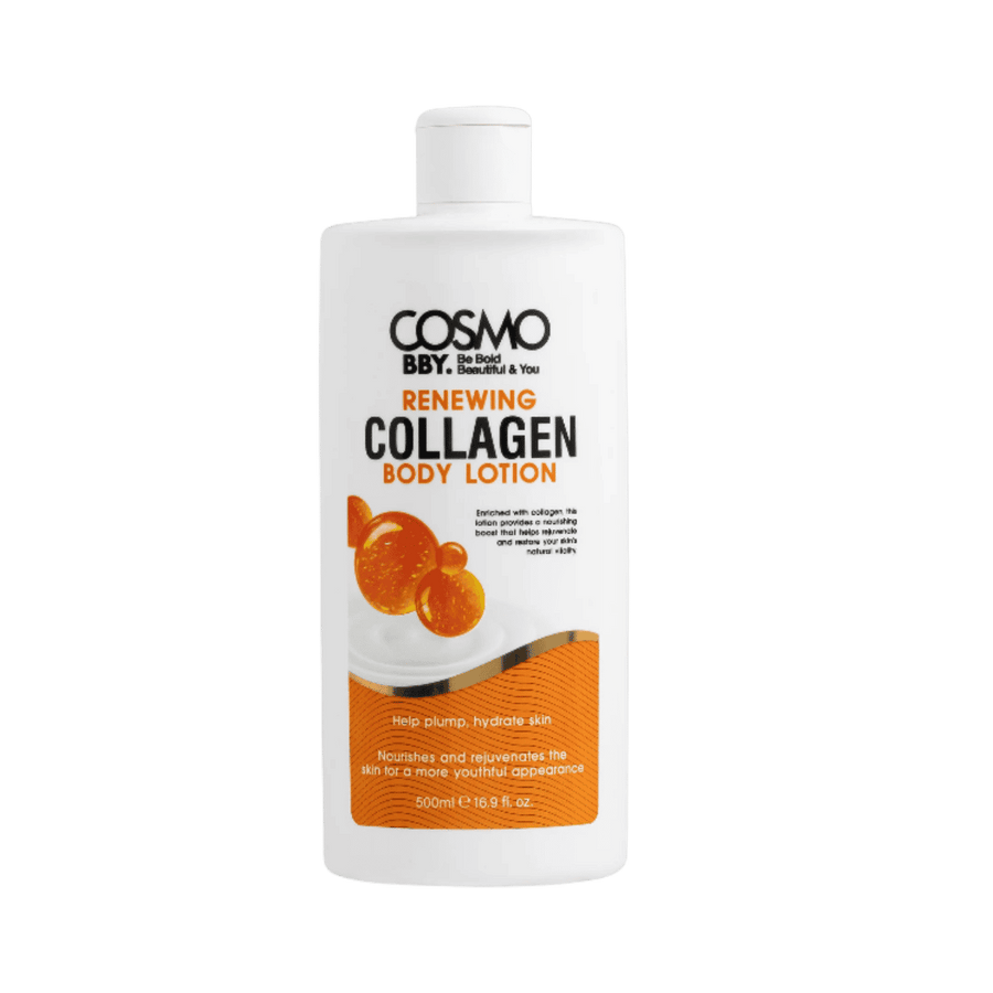 COSMO COSMATEC BBY Renewing Collagen Body Lotion 500ml body moisturizer bottle.