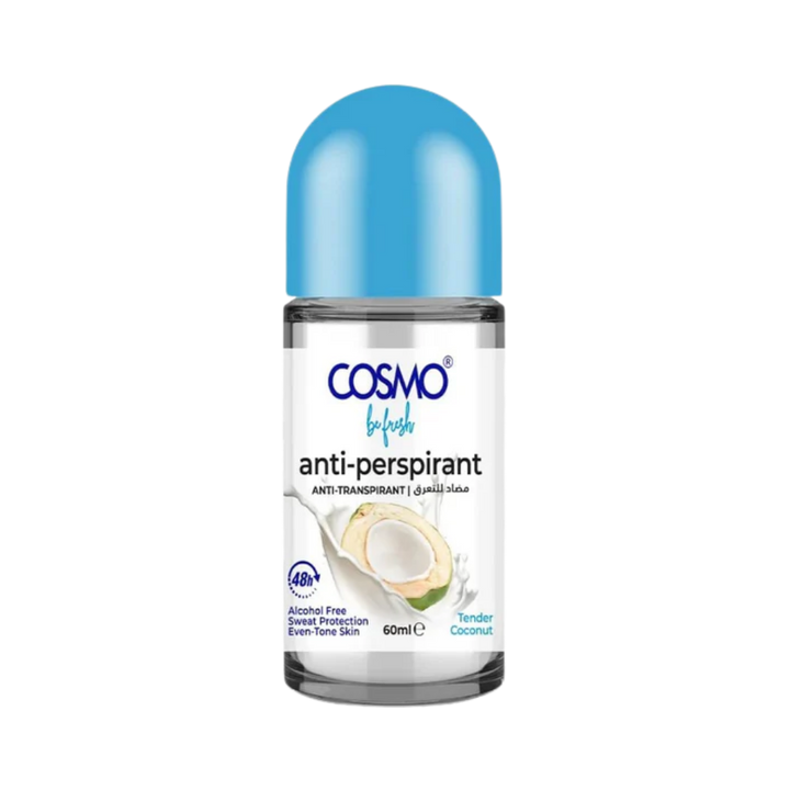 COSMO COSMETICS BODY ROLL ON COCONUT - 60ml | كوزمو كوزمتكس مزيل تعرق رول برائحة جوز الهند - 60مل