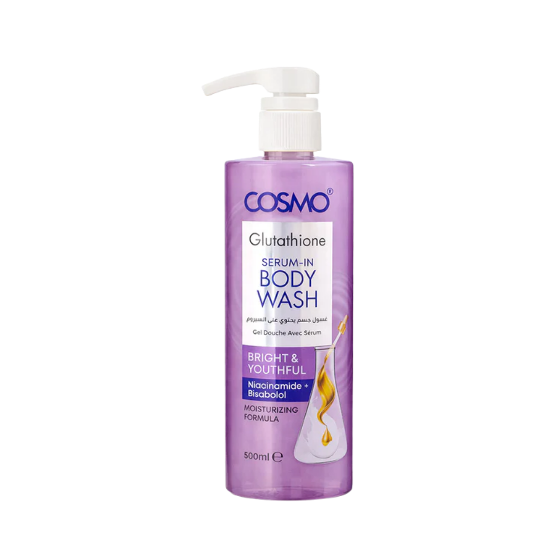 COSMO COSMETICS BODY WASH SERUM BRIGHT & YOUTHFUL - 500ml | كوزمو كوزماتيك جل الاستحمام سيروم برايت اند يوثفول - 500 مل