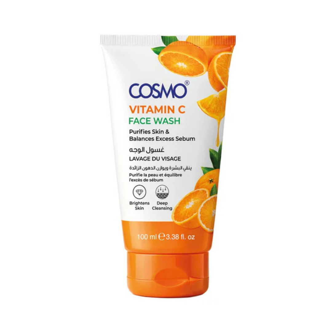 COSMO COSMETICS VITAMIN C FACE WASH - 100ml | كوزمو كوزمتكس غسول وجه بفيتامين س - 100 مل