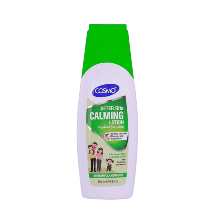 COSMO COSMETICS Body Calming Lotion After Bite soothing body lotion bottle green label 200ml.