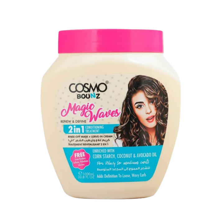 COSMO HAIR TREATMENT MAGIC WAVES - 1000ml | كوزمو كوزمتكس كريم علاجي للشعر ماجيك ويفز - 1000 مل