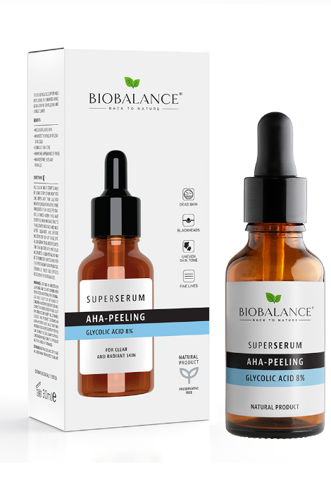 Bio Balance Super Serum AHA Peeling Glycolic Acid 8% - 30ml | بايو بالانس سيروم الجليكوليك اسيد 8% - 30 مل