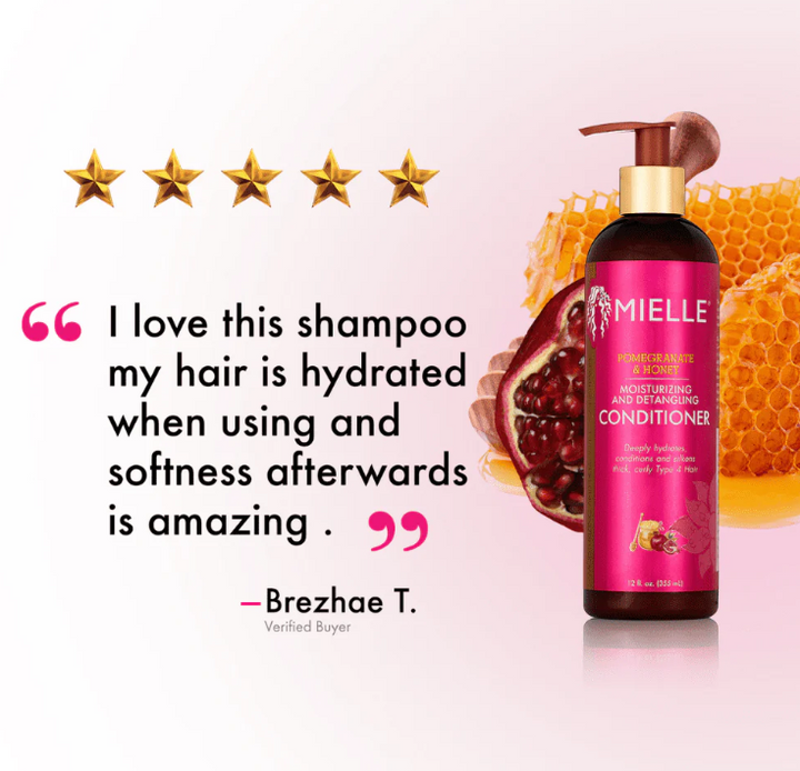 Mielle Pomegranate & Honey Moisturizing And Detangling Conditioner - 355ml | بلسم مرطب وفك تشابك الشعر بالرمان والعسل - 355 مل