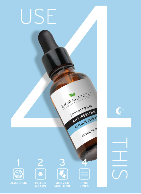 Bio Balance Super Serum AHA Peeling Glycolic Acid 8% - 30ml | بايو بالانس سيروم الجليكوليك اسيد 8% - 30 مل