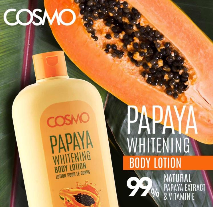 COSMO Papaya Whitening Body Lotion 99% Natural - 750ml | كوزمو لوشن للجسم بالبابايا - 750 مل