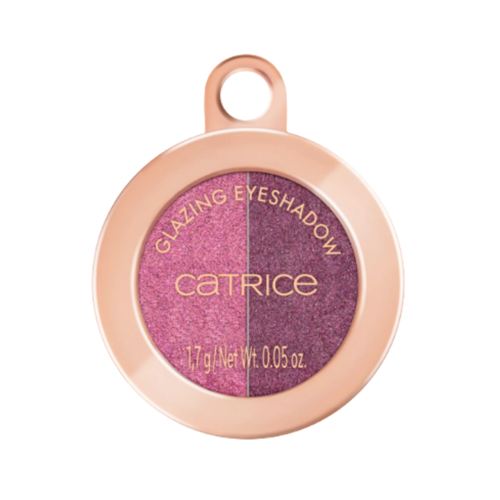 Catrice HOLLYGLAZING Glazing Eyeshadow C01 dual shimmer pink and purple eyeshadow compact 1.7 g with charm loop
