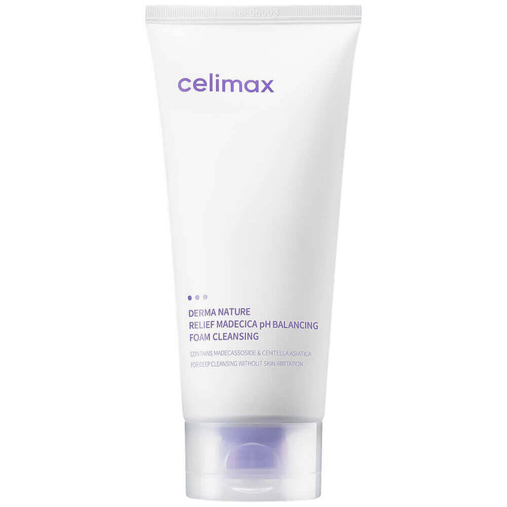 Celimax Derma Nature Relief Madecica pH Balancing Foam Cleansing, 150ml, plastic bottle with label and cap.
