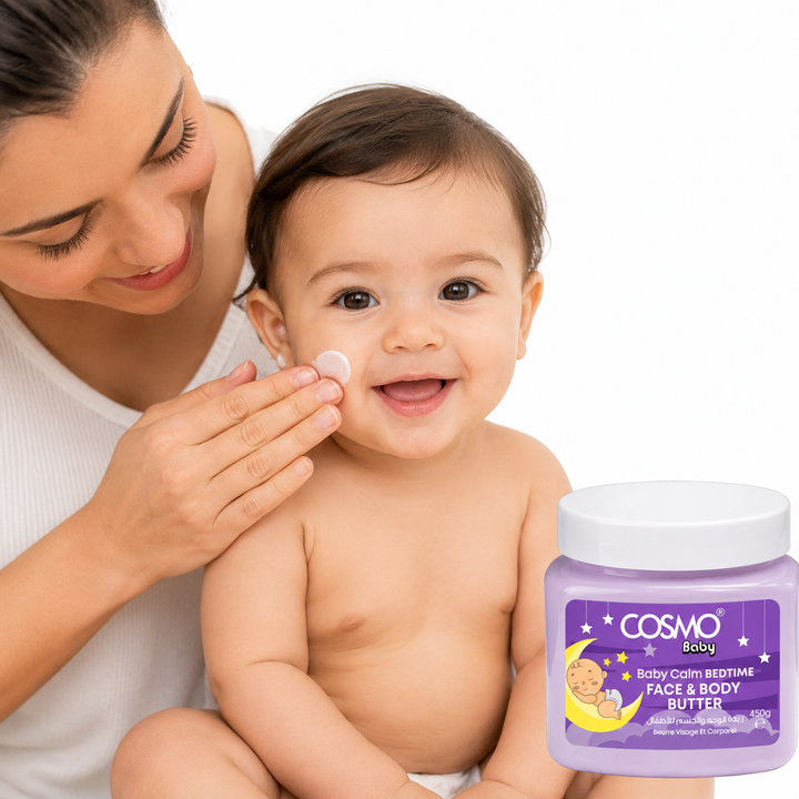 Cosmo Baby Calm Bedtime Face & Body Butter - 450ml | كوزمو زبدة وجه وجسم هدوء قبل النوم - 450مل