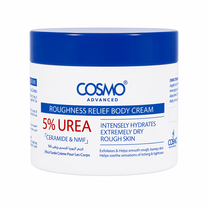 COSMO Roughness Relief Body Cream 5% Urea - 400ml | كوزمو كريم جسم مرطب بتركيز 5% يوريا - 400مل