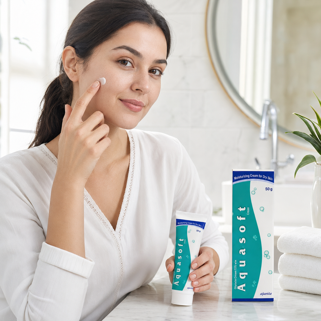 Ajanta Aquasoft Cream Moisturizer Cream For Dry Skin - 50g | اكوا سوفت كريم مرطب للبشرة الجافة - 50 غ