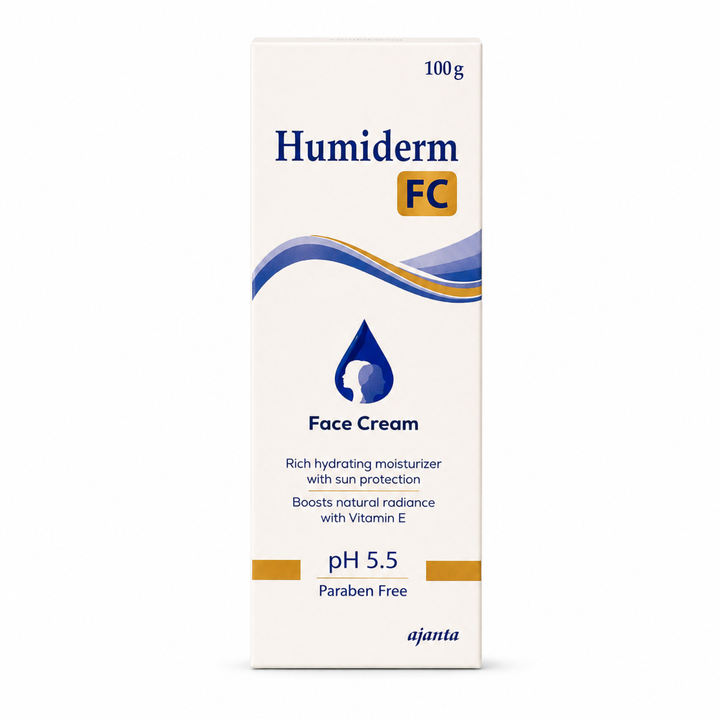 ajanta Humiderm Face Cream Ph 5.5 - 100g | اجانتا كريم مرطب للوجه- 100 غرام
