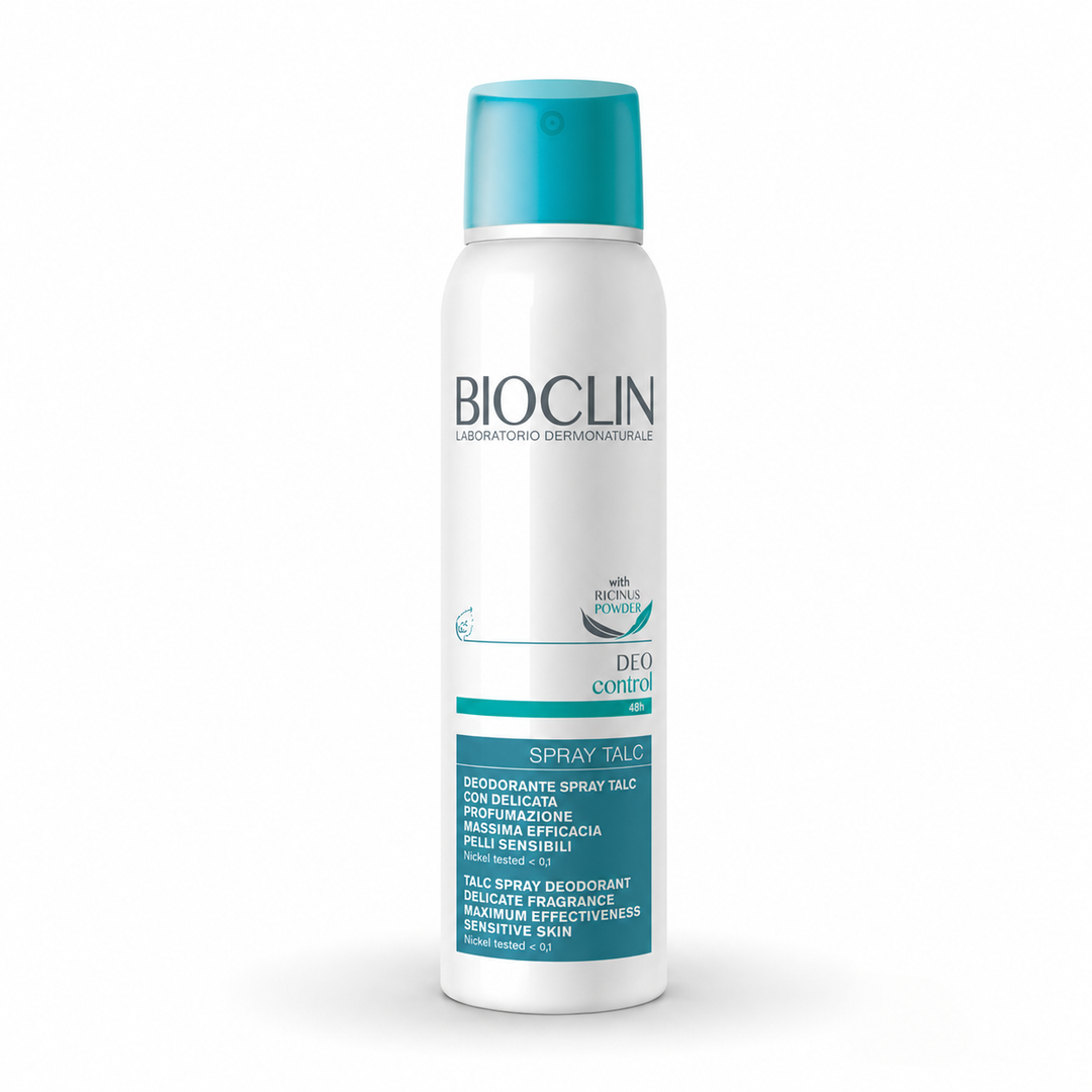 BIOCLIN Deo Control With Vegetal Powder Spray Talc Deodorante - 150ml | بايو كلين بخاخ مزيل تعرق بالتالك - 150 مل