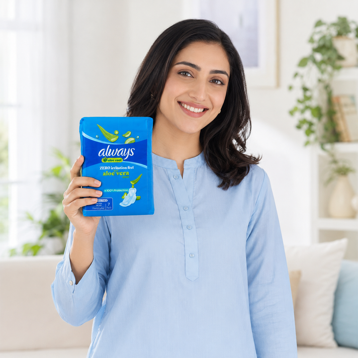 Always Aloe Vera Extra Long pads - 7pcs | أولوليز فوط نسائية حجم كبير - 7 قطع