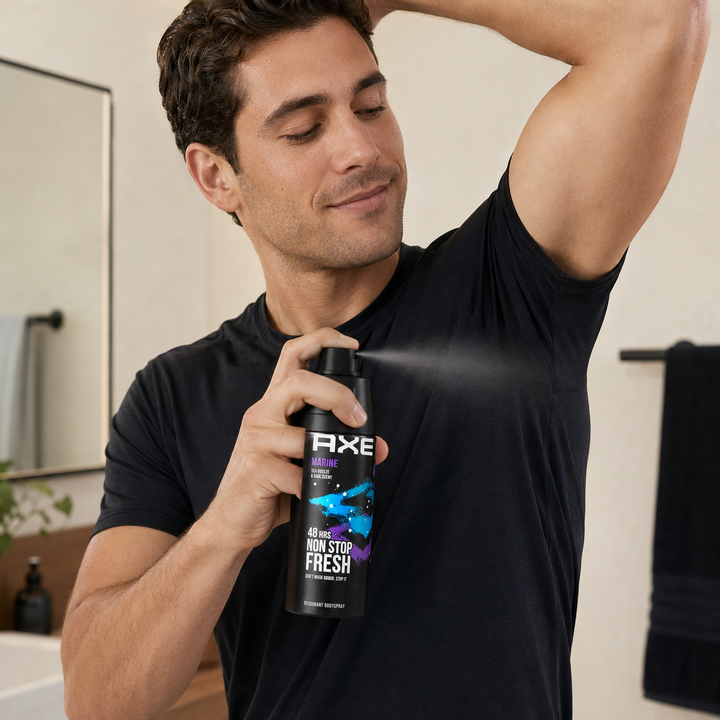 AXE Marine Deodorant Body Spray 48H Sea Breeze & Sage _ 150ml | آكس بخاخ مزيل تعرق للرجال بعطر نسيم البحر - 150 مل