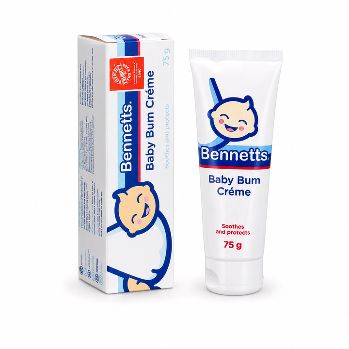 Bennetts Baby Bum Creme Tube -  75g | بينيتس كريم للأطفال لتخفيف التهيج عند الحفاض - 75 غ